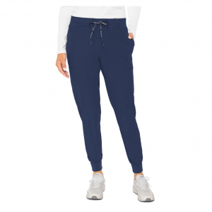 MED COUTURE Womens Peaches Seamed Navy Joggers (8721T-NAVY)