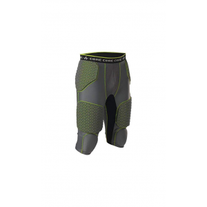ALLESON ATHLETIC Youth Integrated 7 Padded Charcoal/Lime Football Girdle (7SIPGY-CHLI)
