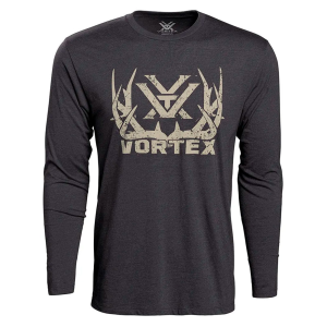 Vortex VORTEX Men's Full-Tine Charcoal Heather Long Sleeve T-Shirt (VOR-221-05-CHH) - $30.99 at gritroutdoors.com