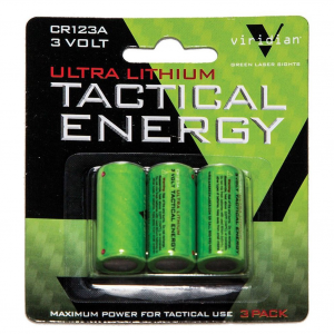 VIRIDIAN 3 Pack of CR123a X5L-X5L-RS Lithium Batteries (VIR-CR123-3)