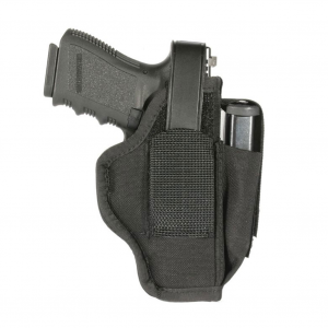 BLACKHAWK Nylon 2-2.25in Barrel Small Frame 5-6 Shot Revolver with Hammer Ambidextrous Size 36 Holster with Mag Pouch (40AM36BK)