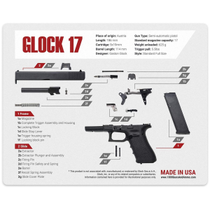 1800GunsAndAmmo Universal Gun Cleaning Mat 16x20 for Glock (MAT-GLOCK-17)