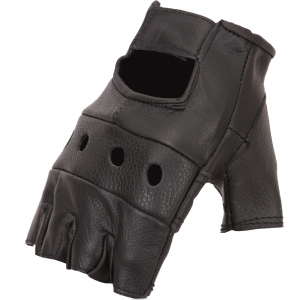 FIRST MFG Black Motorcycle Fingerless Gloves (FI160GL-BLK)