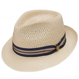 STETSON Nantucket Milan Straw Fedora Hat