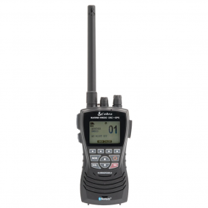 COBRA DSC Floating VHF Black 6W Marine Radio with Built-in GPS & Bluetooth (MRHH600FLTGPSBT)