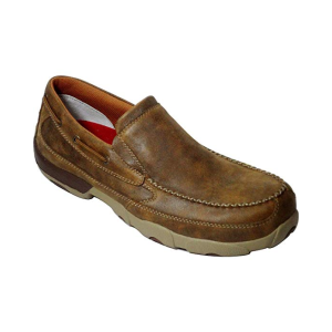 TWISTED X Mens Slip-on Driving Bomber Moccasins (MDMSC03)