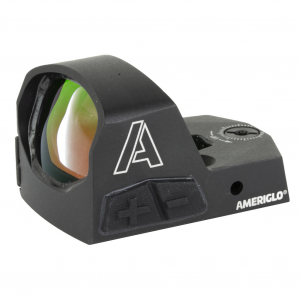 AmeriGlo Haven, Red Dot, 3.5 MOA Dot, RMR Footprint, Includes AmeriGlo Glock Optic Compatible Iron Sights (GL-524), Black HVN03
