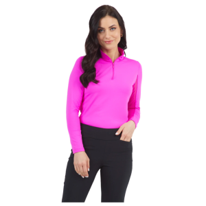 IBKUL Women's Solid Long Sleeve Mock Neck Top (80000) - Ibkul