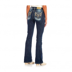 MISS ME Women's Falling Dreams Mid Rise Bootbut Jeans (M3916B)