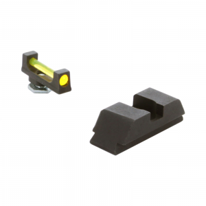 AMERIGLO Amber Fiber Front/Black Rear Sight Set For Glock 17,19
