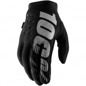 100% Brisker Black/Gray Gloves