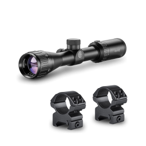 HAWKE Vantage IR 3-9x40 Rimfire .22 Riflescope with Match Mount 1in Medium Weaver Scope Rings (14222+22113) - Hawke