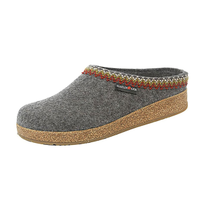 HAFLINGER Unisex Grizzly Zig Zag Arch Support Wool Clogs (711053) - Haflinger