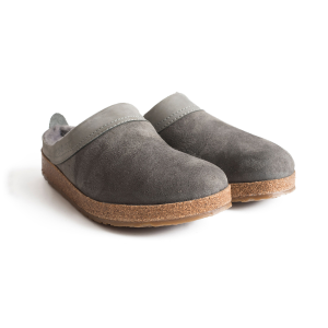 HAFLINGER Women's Snowbird Arch Support Shearling Leather Clogs