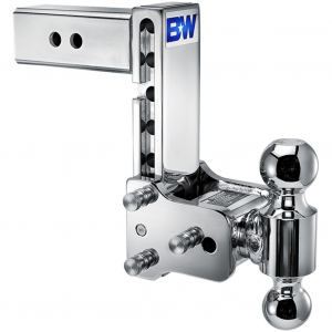 B&W Tow & Stow Chrome Drop Rise 2in x 2-5/16in Ball Hitch