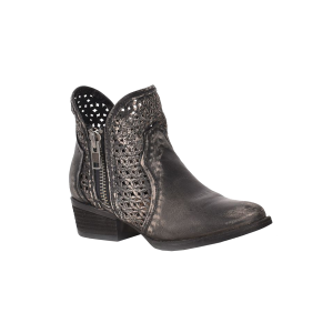 CIRCLE G by CORRAL Women's Black/Grey Cutout Shortie Boots (Q0001-LD)