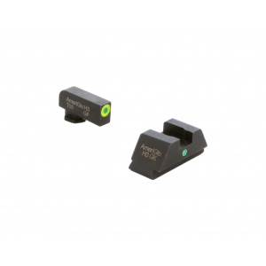 AmeriGlo I-Dot, Sight, Fits Glock 42 and 43, Green Tritium Lime Green LumiLime Outline Front with Green Rear GL-305