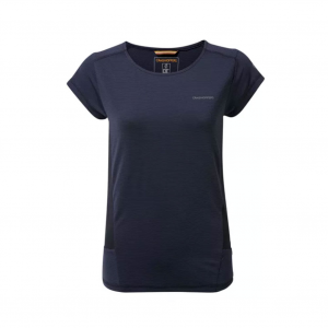 CRAGHOPPERS Women's Atmos Blue Navy Short Sleeved T-Shirt (CWT1261-7V1)