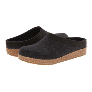 HAFLINGER Unisex GZL Leather Trimmed Arch Support Wool Clogs - Haflinger