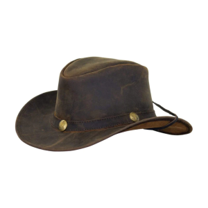 OUTBACK TRADING Cheyenne Leather Brown Hat (13006-BRN) - Outback Trading