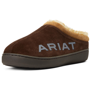 ARIAT Men's Suede Hooded Clog Slipper with Ariat Logo (AR2844) - Ariat