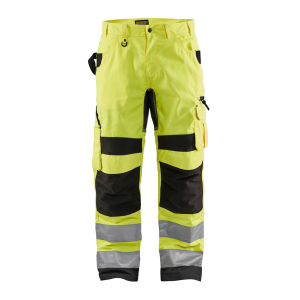 BLAKLADER 1699 Yellow Hi-Vis/Black Ripstop Pants (169918313399) - Blaklader