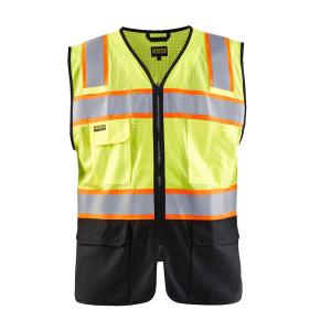 BLAKLADER 3130 Hi-Vis Yellow/Black Vest (313010543399) - Blaklader