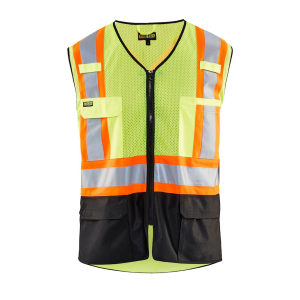 BLAKLADER 3133 Hi-Vis Yellow/Black Vest (313310543399) - Blaklader