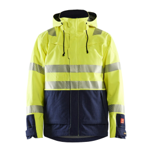 BLAKLADER 4786 US FR Multinorm Shell Hi-Vis Yellow/Navy Blue Jacket (478615353389) - Blaklader