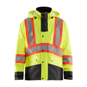 BLAKLADER 4319 CA Hi-Vis Rain Yellow/Black Jacket (431920033399) - Blaklader