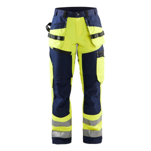 BLAKLADER Womens 7160 Hi-Viz Work Navy Blue/Yellow Hi-Viz Pant (716018608933) - Blaklader