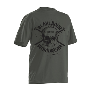 BLAKLADER 9024 Navy Skull SS T-Shirt - Blaklader