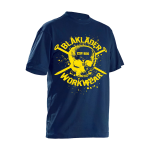 BLAKLADER 9024 Navy Skull SS T-Shirt - Blaklader