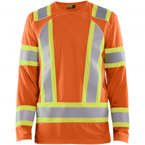 BLAKLADER Men's 3496 CSA Hi-Vis Orange LS T-Shirt (349610115300)