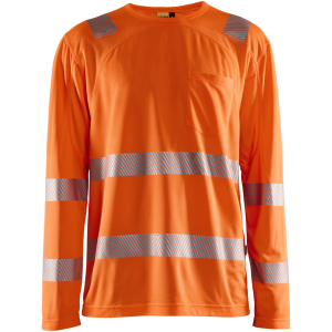 BLAKLADER Women's 3497 US Hi-Vis LS T-Shirt
