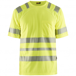 BLAKLADER Men's 3490 US Hi-Vis SS T-Shirt