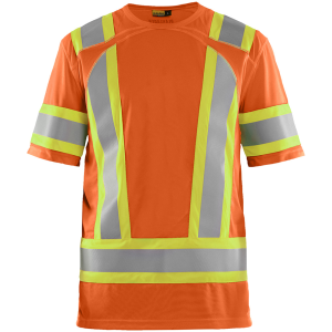 BLAKLADER Men's 3495 CSA Hi-Vis Orange SS T-Shirt (349510115300) - Blaklader