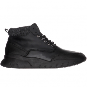 PAJAR Men's Calleon Black Leather Sneaks (PDPAB00600.01-BLACK)