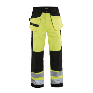 BLAKLADER 1633 Hi-Vis Yellow/Black Work Pants (163318603399) - Blaklader