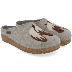 HAFLINGER Cavallo Silver Gray Clogs (731088-84) - Haflinger