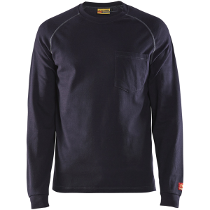 BLAKLADER Men's 3493 FR Navy Blue LS T-Shirt (349317708900) - Blaklader