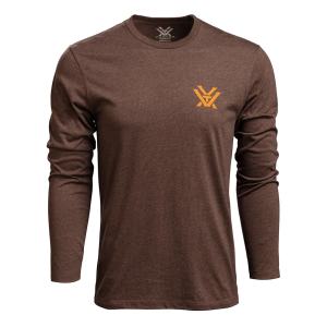 Vortex VORTEX Mens Diamond Crest Burgundy Heather LS T-Shirt (222-10-BHE) - $22.99 at gritroutdoors.com