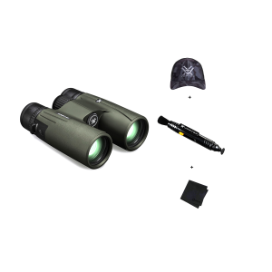 VORTEX Viper HD 10x42mm Binocular with Lens Cleaning Pen, Logo Black Camo Hat and Microfiber Cleaning Cloth