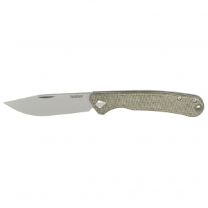 Kershaw Federalist, Folding Knife, 3.25" Blade, Clip Point, Stonewashed Finish, CPM 154 Stainless Steel, Green Micarta Grips 4320