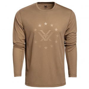 VORTEX Men's 13 Star Performance Grid Kelp Brown Long Sleeve Shirt (123-06-KLP)