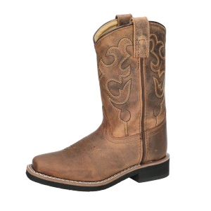 SMOKY MOUNTAIN BOOTS Kids Pueblo Dark Crazy Horse Western Boots (3520T)