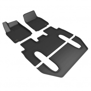 3D MAXPIDER Kagu Black All-Weather Floor Mats For Tesla Model X 2022 (L1TL04301509)