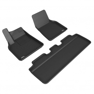 3D MAXPIDER Kagu Black All-Weather Floor Mats For Tesla Model Y 2021-2023 (L1TL02701509)
