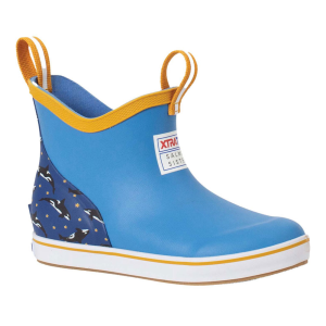 XTRATUF Kid's Ankle Salmon Sisters Light Blue Deck Boots (XKAB-2SS) - Xtratuf