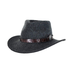 OUTBACK TRADING Collingsworth Grey Wool Hat (1305-GRY) - Outback Trading